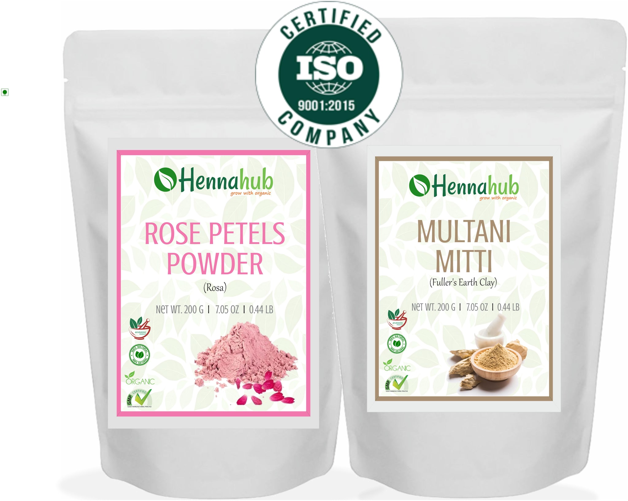

Hennahub Natural Pure Multani Mitti (Fuller S Earth) With Rose Petals For Face Pack 200g Each