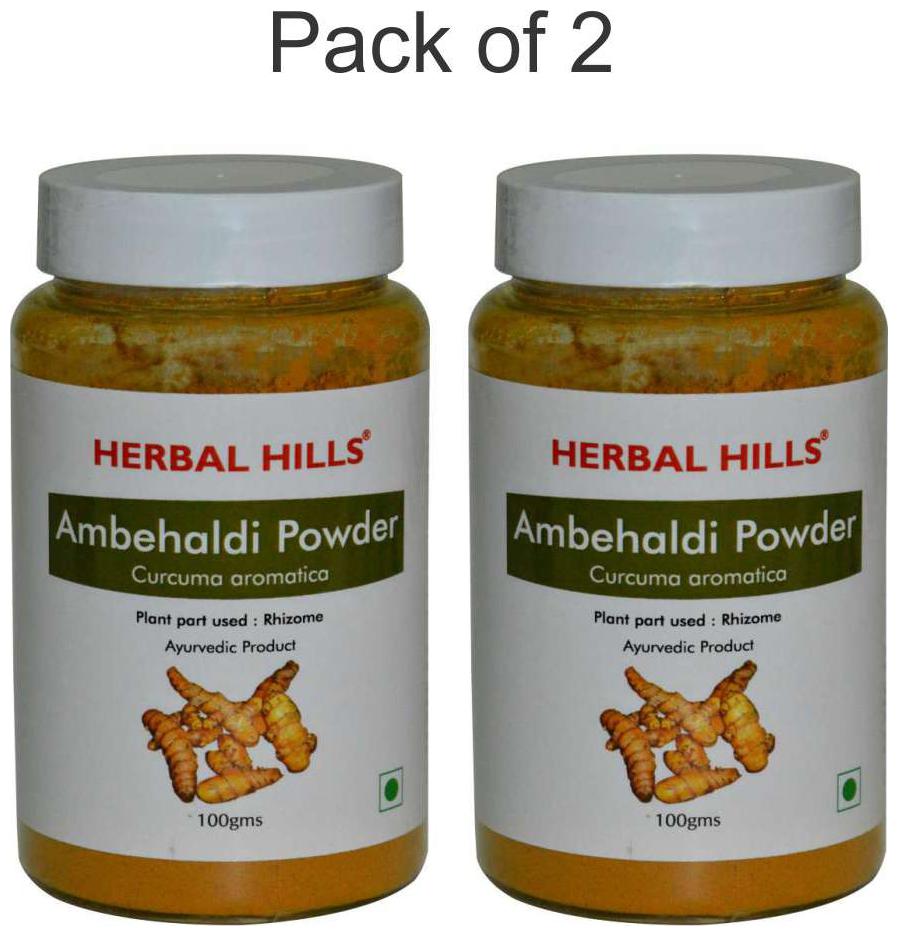 

Herbal Hills Ambehaldi Powder - 100 g (Pack of 2) Amba Haldi (Curcuma Amada) - For Skin inflammation