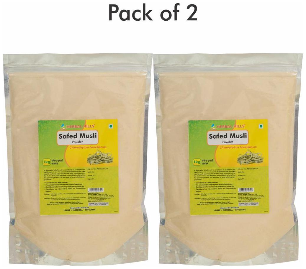 

Herbal Hills Safed Musli powder - 1 kg powder - Pack of 2