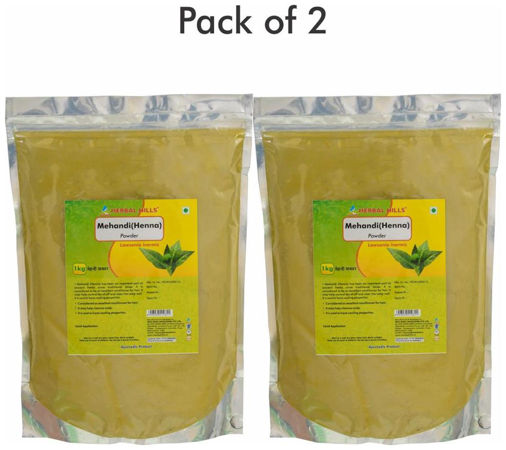 

Herbal Hills Mehandi powder - 1 kg powder - Pack of 2