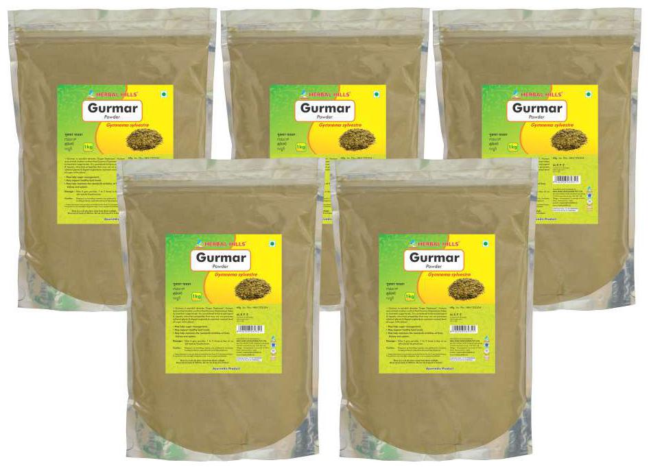 

Herbal Hills Gurmar Powder - 1 kg powder - Pack of 5