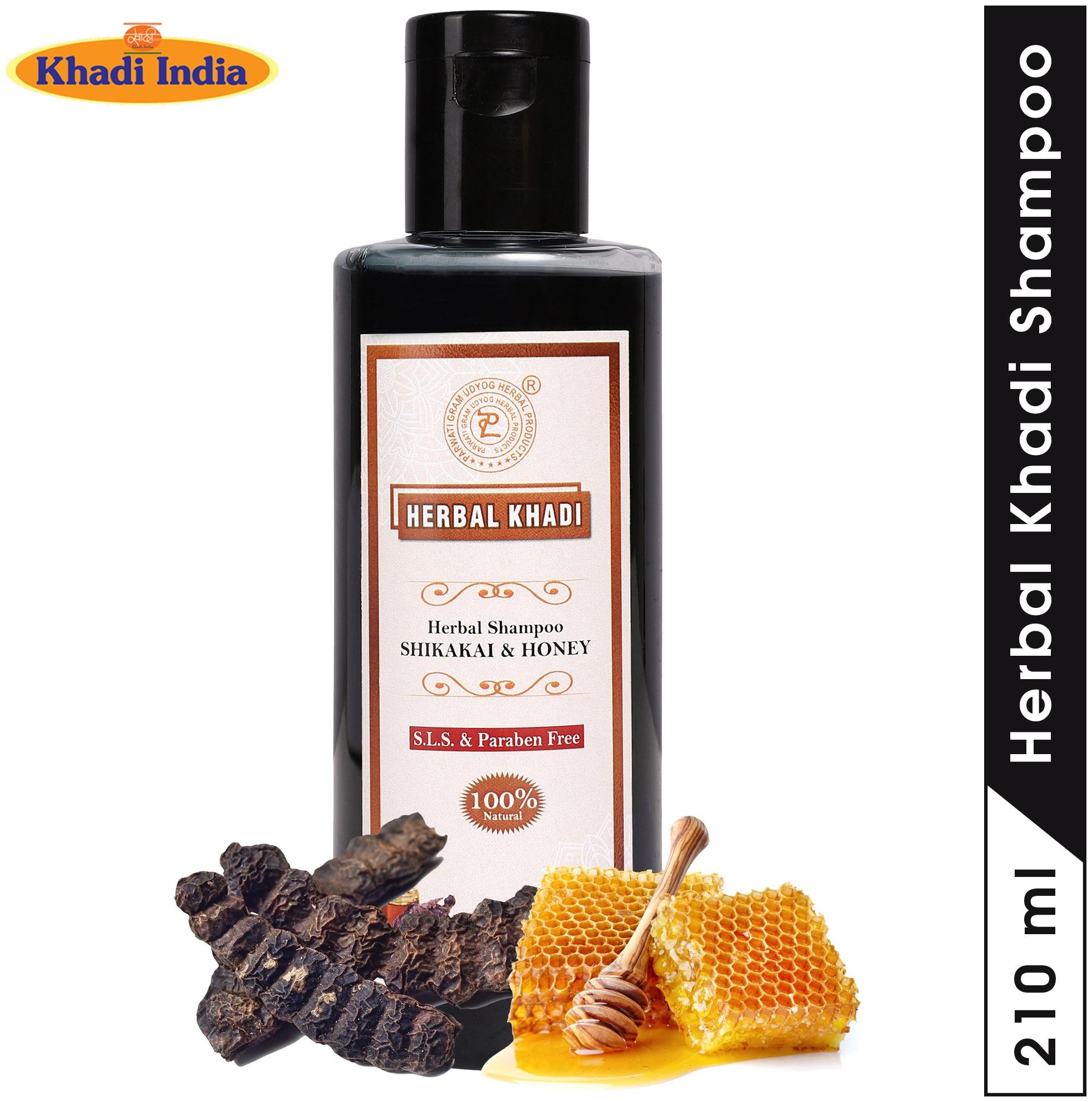 

Herbal Khadi Shikakai Honey Shampoo Mild Gentle cleanser for Damaged Scalp Anti Dandruff Nourishing Shampoo for Men Women-210 ml(Pack of 1)