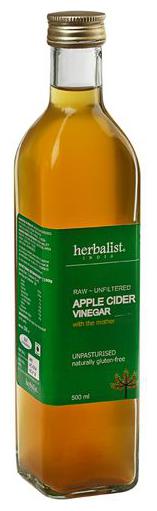 

Herbalist Apple Cider Vinegar - Raw Unprocessed Unrefined With Mother 500 ml