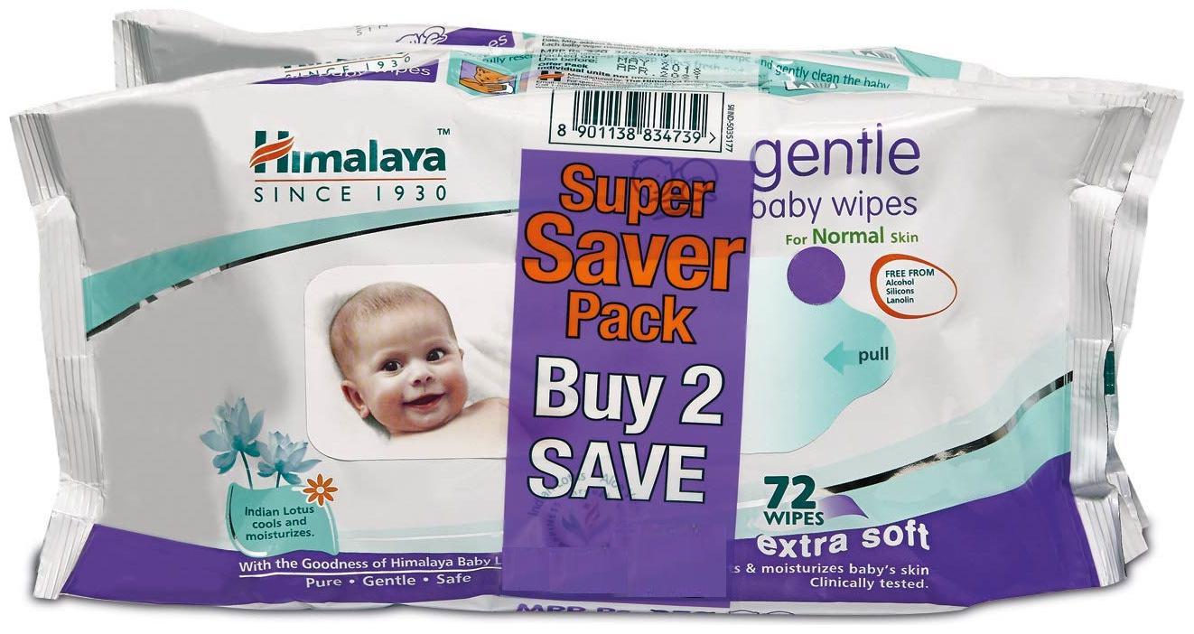 

Himalaya Gentle Baby Wipes - (SSC) IND Offer 72 pcs (Pack of 2)