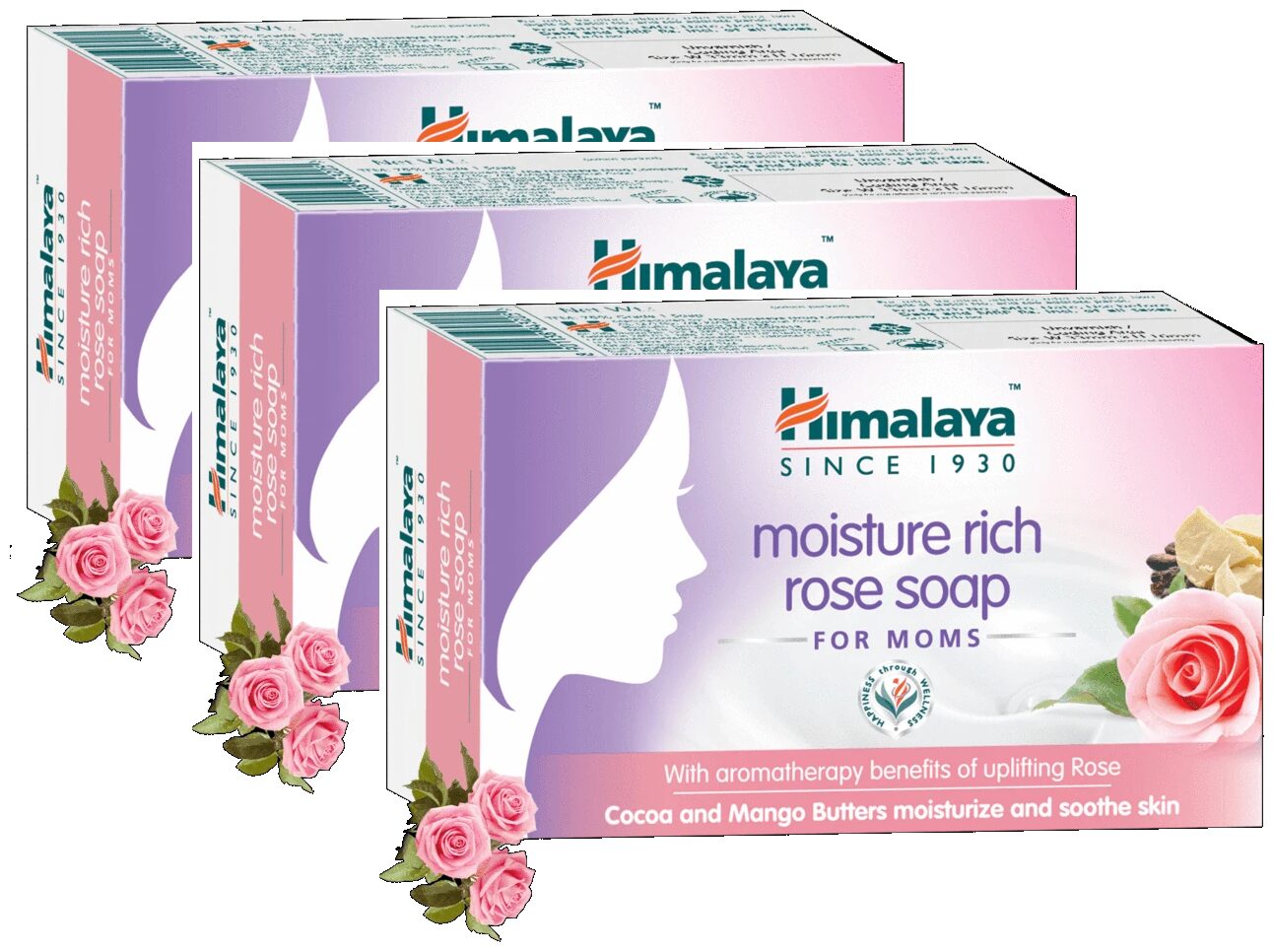 

Himalaya Mom Care Moisture Rich Rose Soap 125g (Pack of 3)