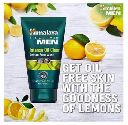 

Himalaya PERSONAL CARE MEN S CARE Himalaya MEN Intense Oil Clear Lemon Face Wash 100 ml (Pack Of 1)