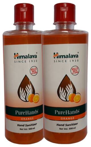 Buy Himalaya Pure Hands Sanitizer With Alcohol Orange 500 Ml Pack Of 2 Online At Low Prices In India Paytmmall Com