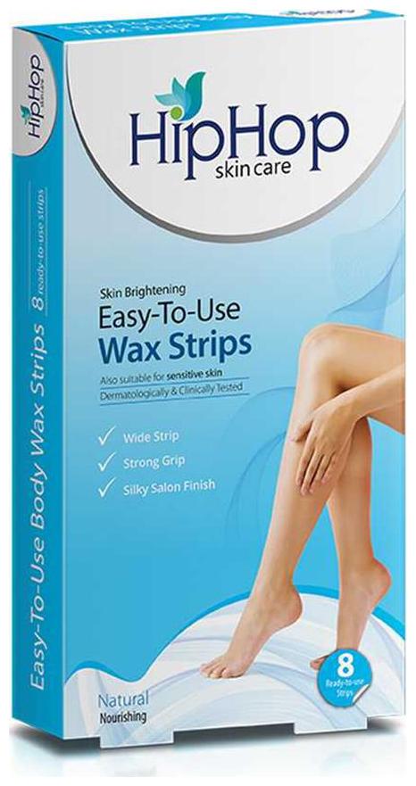 

HipHop Skincare Body Wax Strips with Argan Oil - Natural 8 strips (Pack of 2)