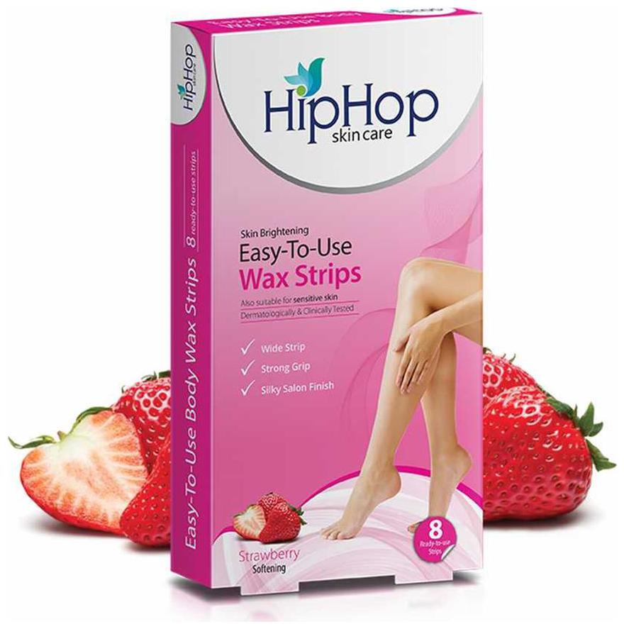 

HipHop Skincare Body Wax Strips with Argan Oil - Strawberry 8 strips (Pack of 2)