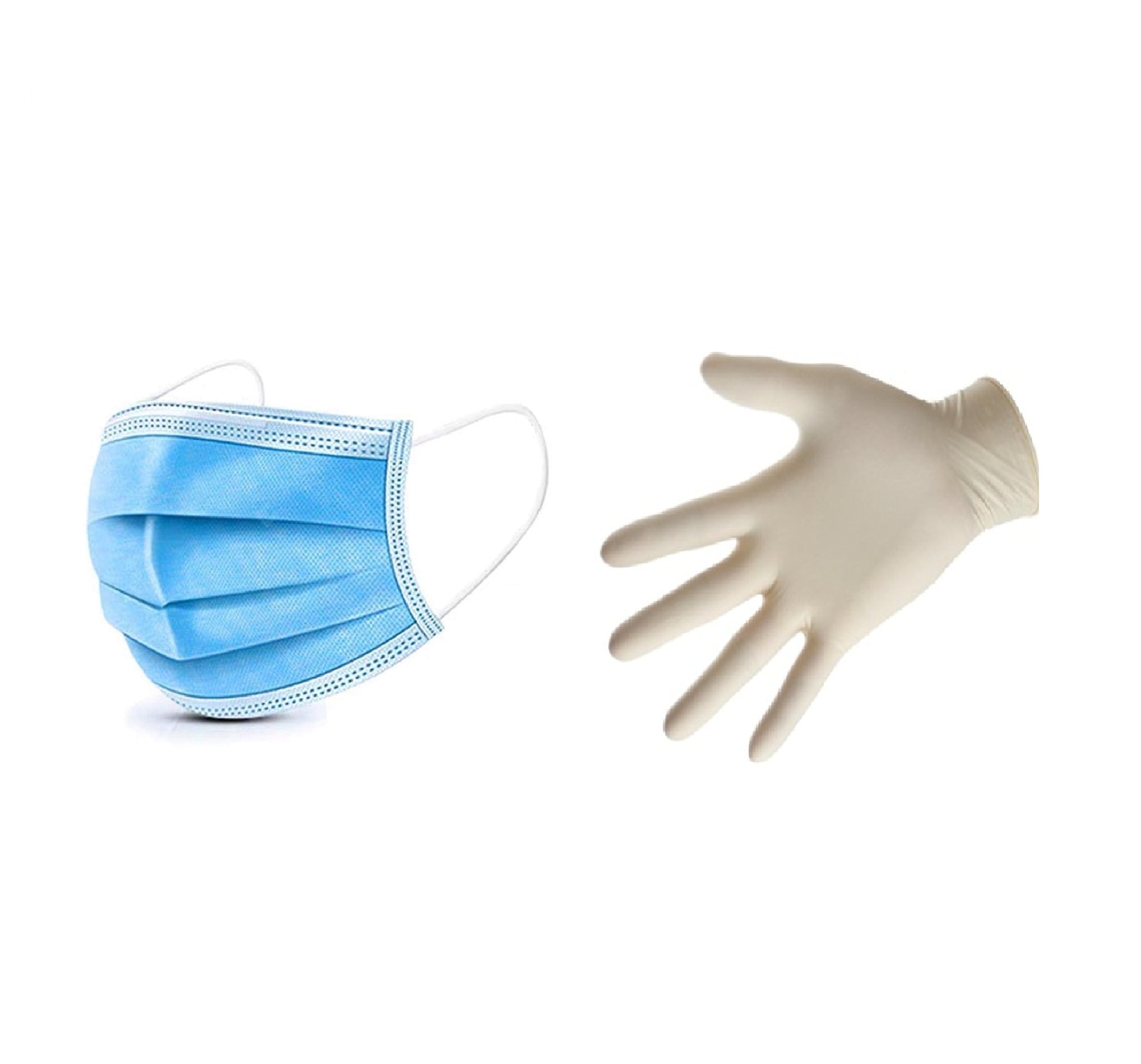 

HM Evotek 3 Ply Disposable Mask 30 pcs Latex Medical Surgical Gloves Large 30 Pair (Pack of 60)