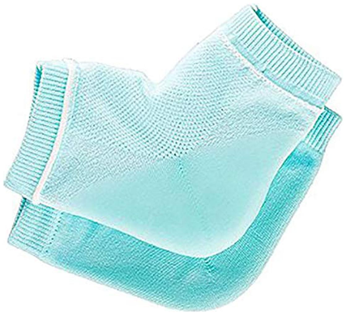 

Honestystore High Quality Unisex Silicone Gel Heel Socks with Spa Botanical GelPad Pain Relief with Open Toe Botanical Gel Pad (Free Size 1 Pair)