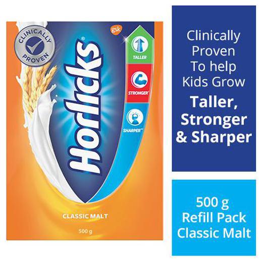 

Horlicks Health Nutrition Drink Classic Malt 500 g
