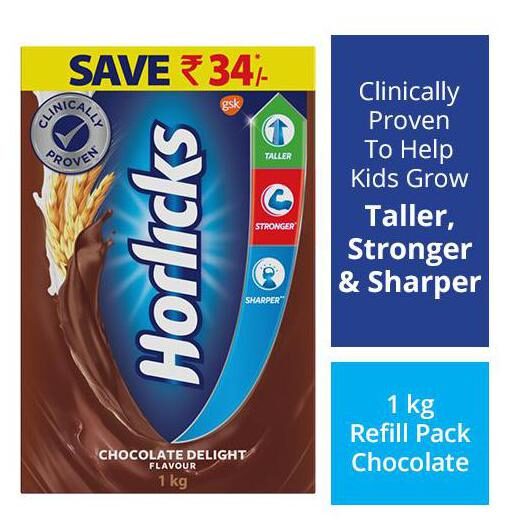 

Horlicks Health Nutrition Drink Chocolate Flavour 1 kg