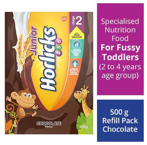 

Horlicks Junior Health Nutrition Drink Chocolate Flavour Stage 2 46 Years 500 g