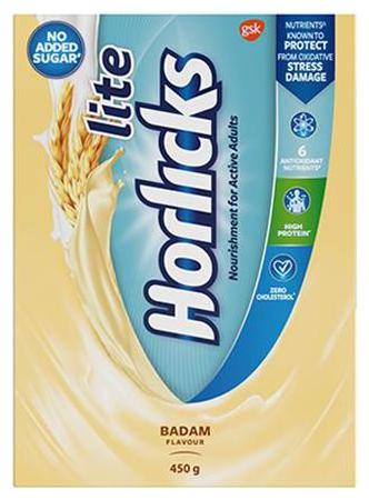 

Horlicks Lite Health Nutrition Drink Badam Flavour 450 g