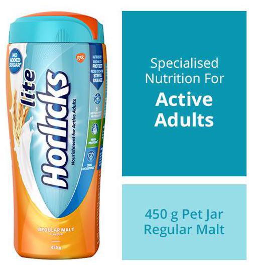 

Horlicks Lite Health Nutrition Drink Classic Malt 450 g