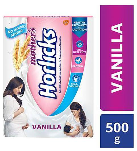 

Horlicks Mother s Health Nutrition Drink - Vanilla Flavour No Added Sugar 500 g