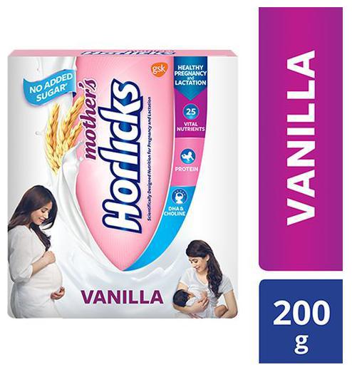 

Horlicks Mother s Health Nutrition Drink - Vanilla Flavour No Added Sugar 200 g