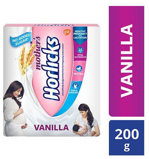 

Horlicks Mother s Health Nutrition Drink - Vanilla Flavour No Added Sugar 200 g