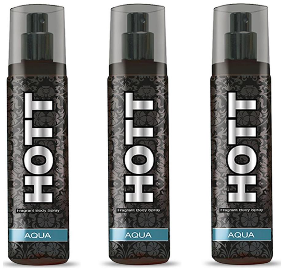 

HOTT AQUA No Gas Perfume Spray for Men Pack of 3 (135ml each)