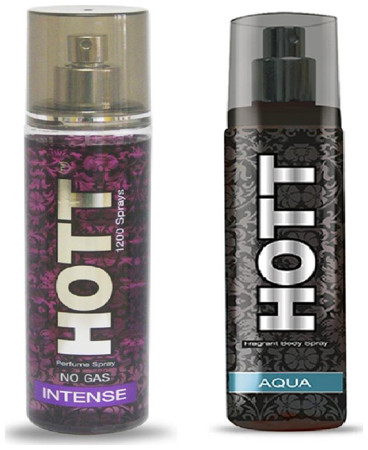 

HOTT INTENSE AQUA No Gas Perfume Spray for Men (Pack of 2) (135ml each)