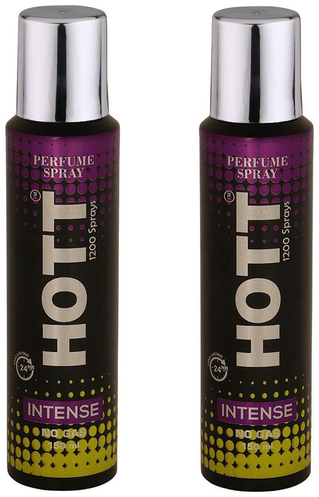 

HOTT INTENSE No Gas Perfume Spray for Men Pack of 2 (150ml each)