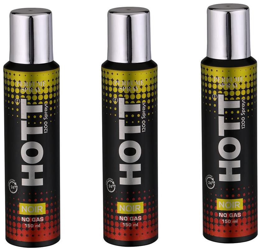 

HOTT NOIR No Gas Perfume Spray for Men Pack of 3 (150ml each)