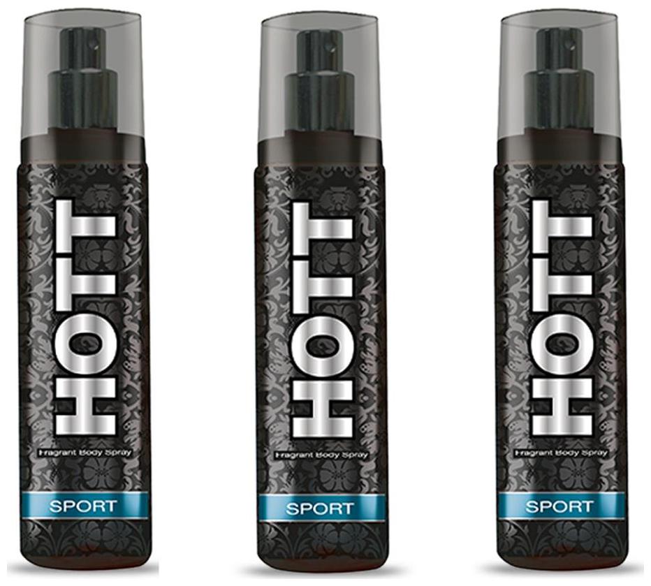 

HOTT SPORT No Gas Perfume Spray for Men Pack of 3 (135ml each)