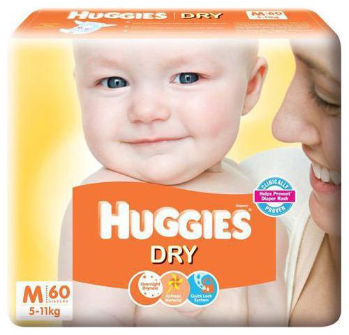 

Huggies New Dry Medium Size Diapers 60 pcs