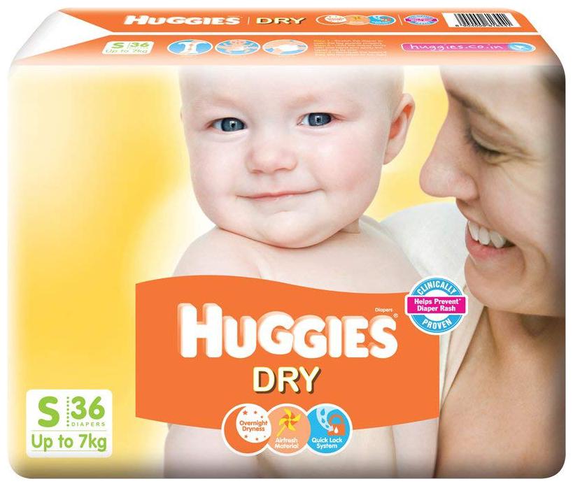 Huggies New Dry Small Size Diapers 36 Counts
