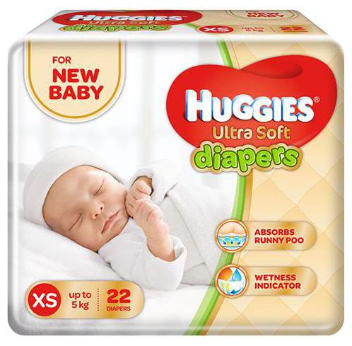 

Huggies Ultra Soft New Born Diapers 22 pcs