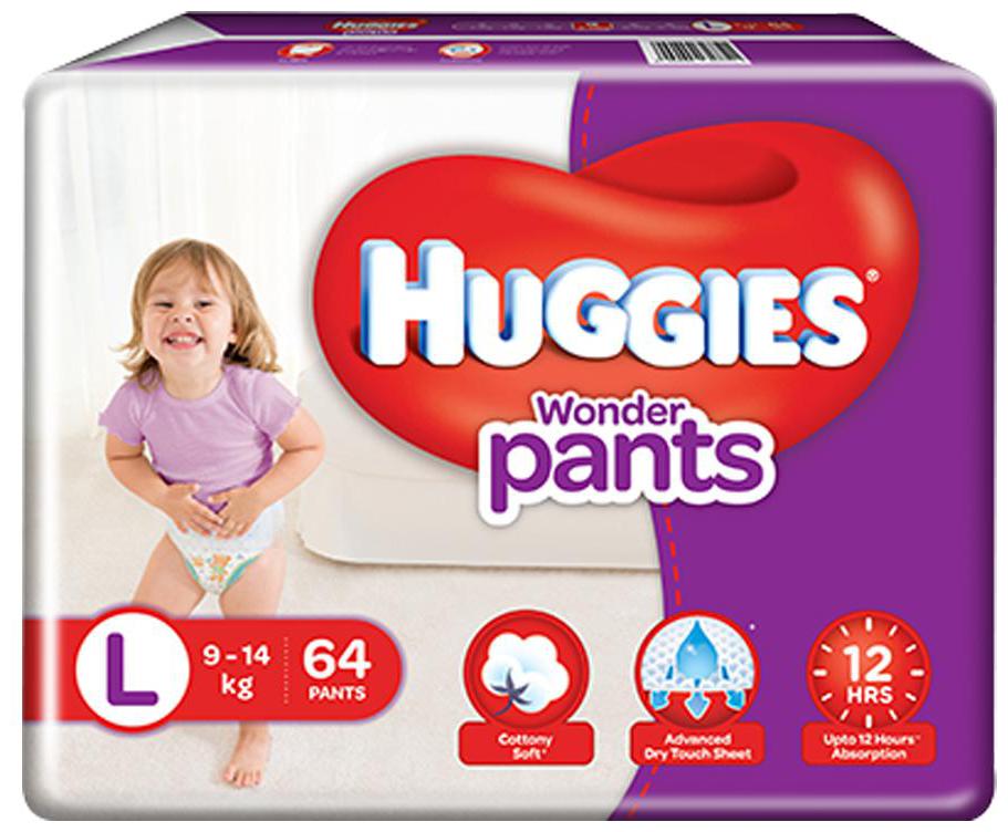 

Huggies Wonder Pants Large Size Diapers 64 pcs