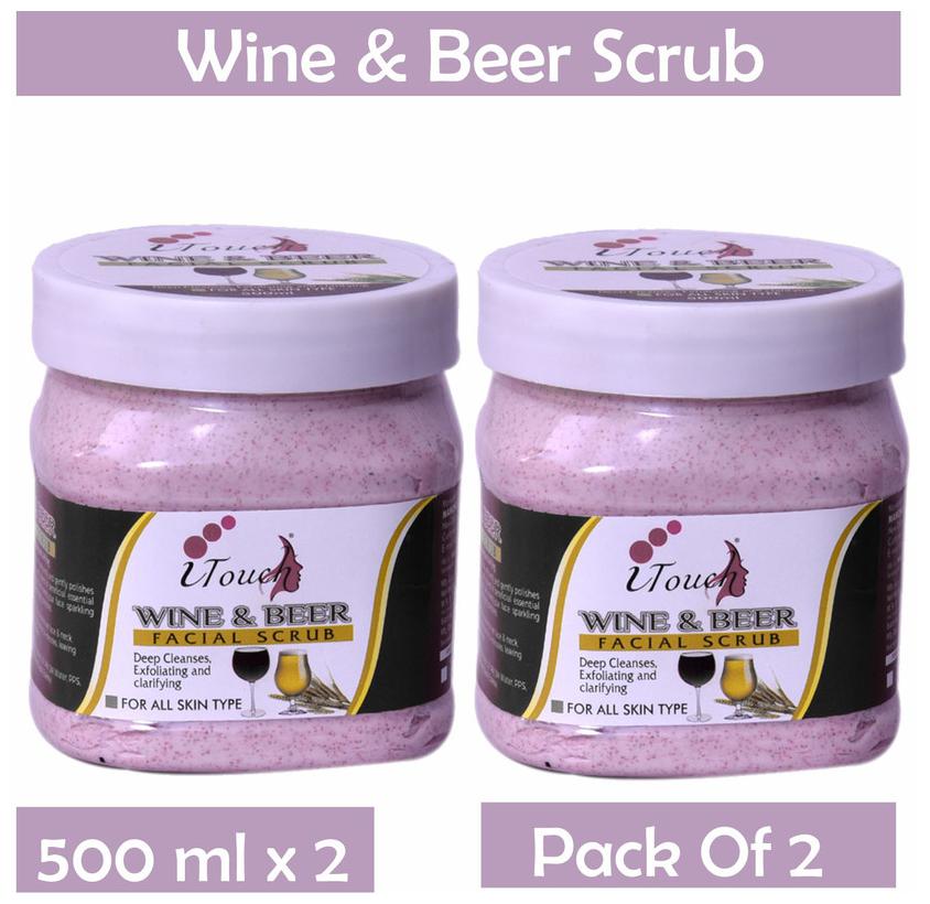 

I Touch Herbal Wine Beer Face Scrub 500 ml Pack Of 2