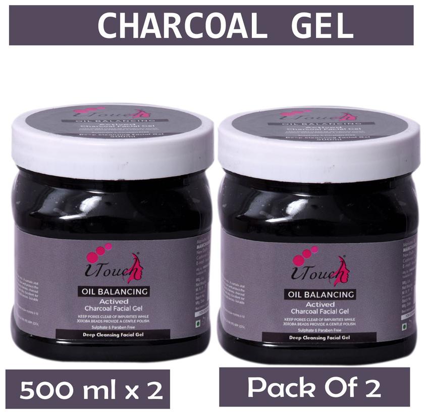 

I Touch Herbal Charcoal Face Gel Cleanser -500ml( Pack Of 2 )