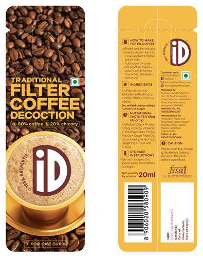 

iD Fresh Filter Coffee - Decoction Travel Satchet 20 ml