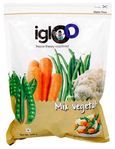 

IGLOO Frozen Mixed Veg 500 g