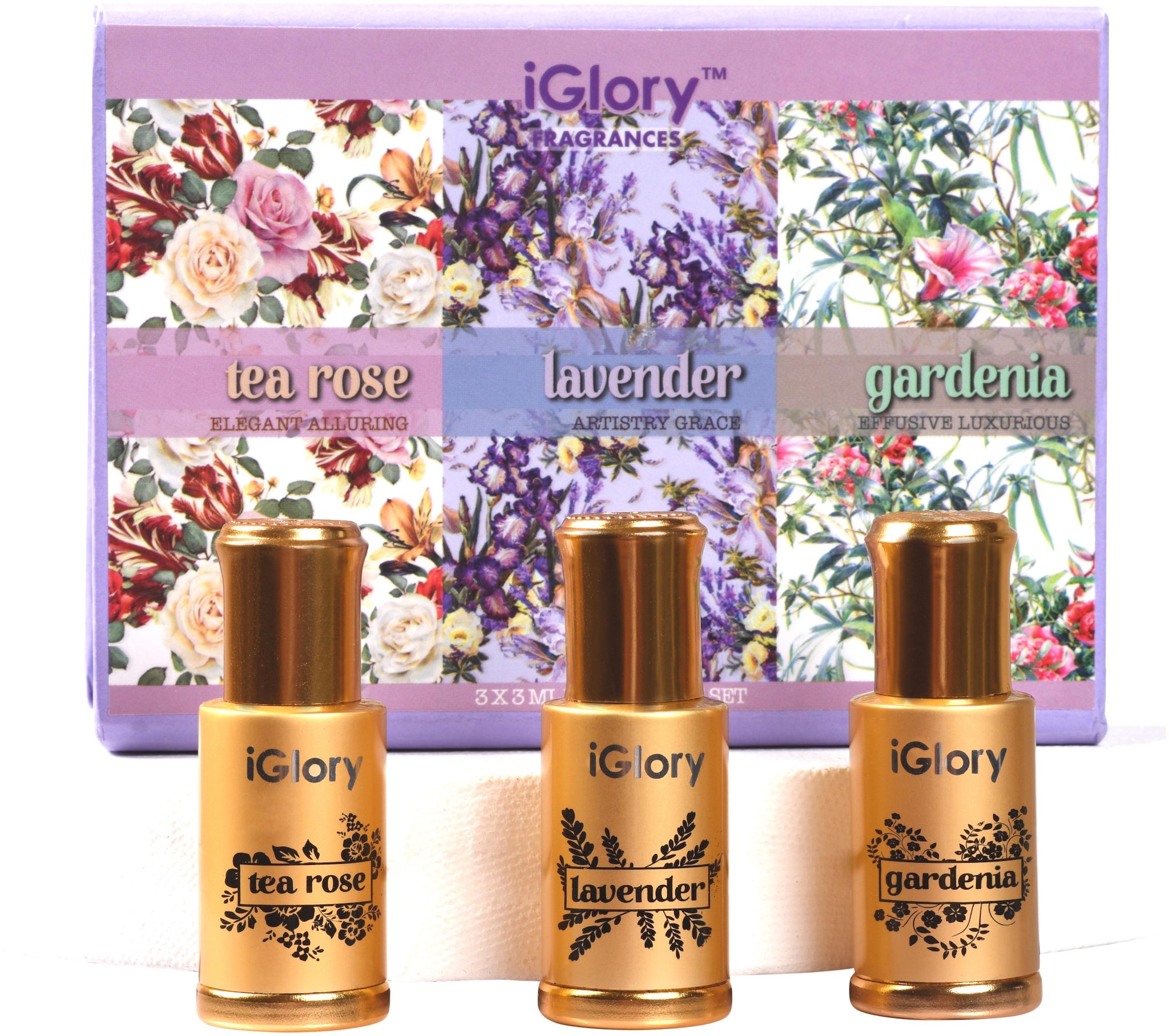 

iGlory Roll On Fragrances Alcohol Free Perfume Gift Set for Women 3 ml each (Pack of 3)