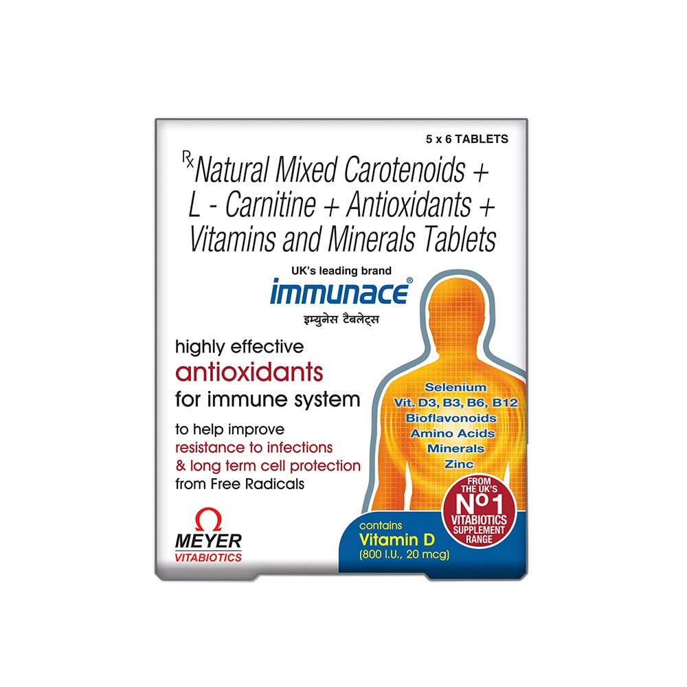 

Immunace - Health Supplements (With Vitamin C Zinc and Selemium) - 30 Tablets