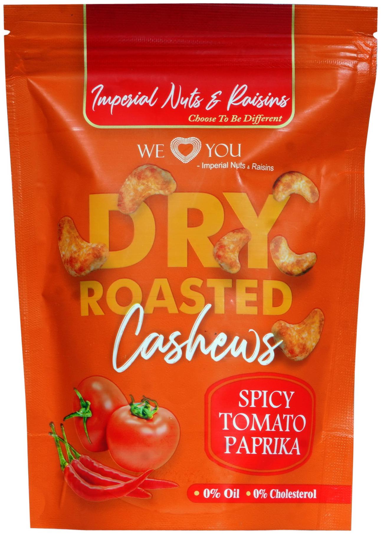 

Imperial Nuts Raisins Dry roasted spicy tomato paprika cashew nuts 200g (Pack Of 1)