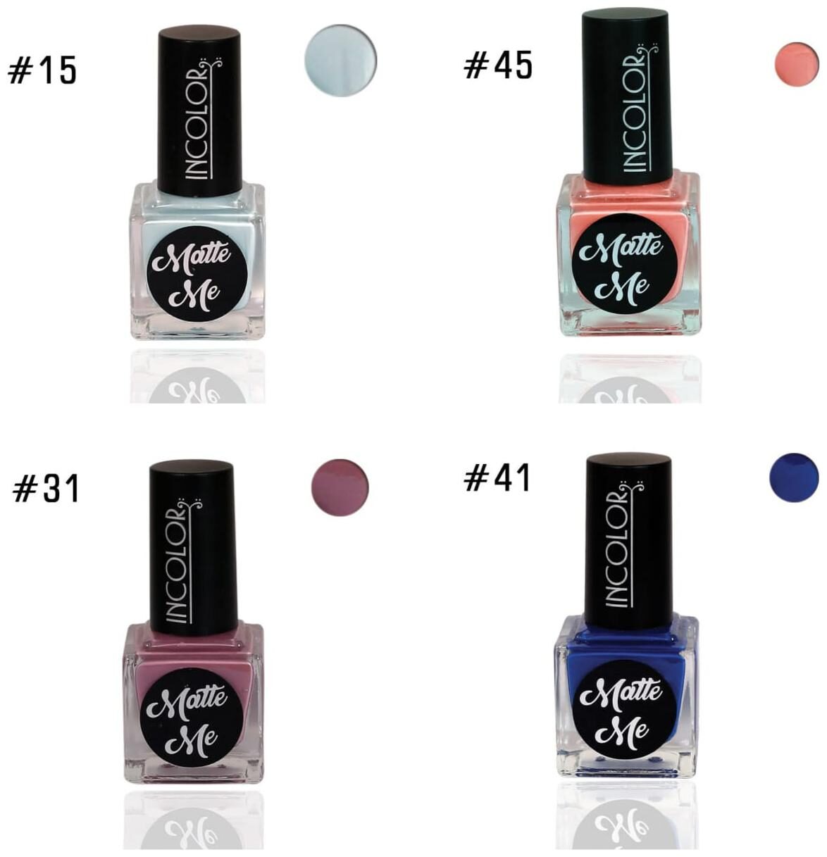 

Incolor Intense Dry Matte Nail Polish (Multi) 12ml (Pack of 4)