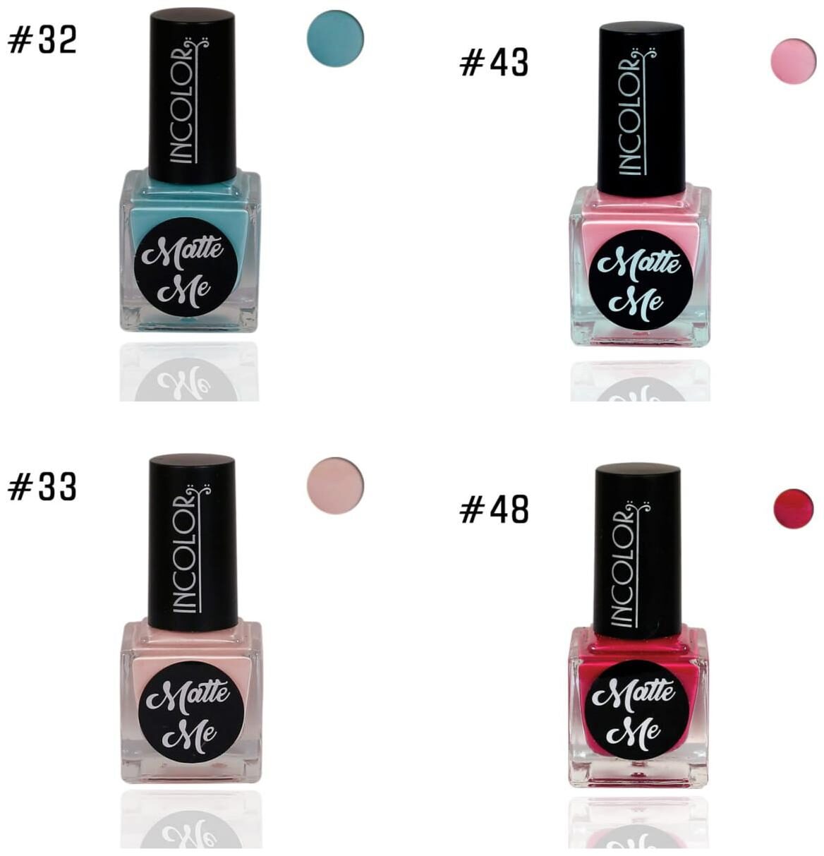 

Incolor Intense Dry Matte Nail Polish (Multi) 12ml (Pack of 4)