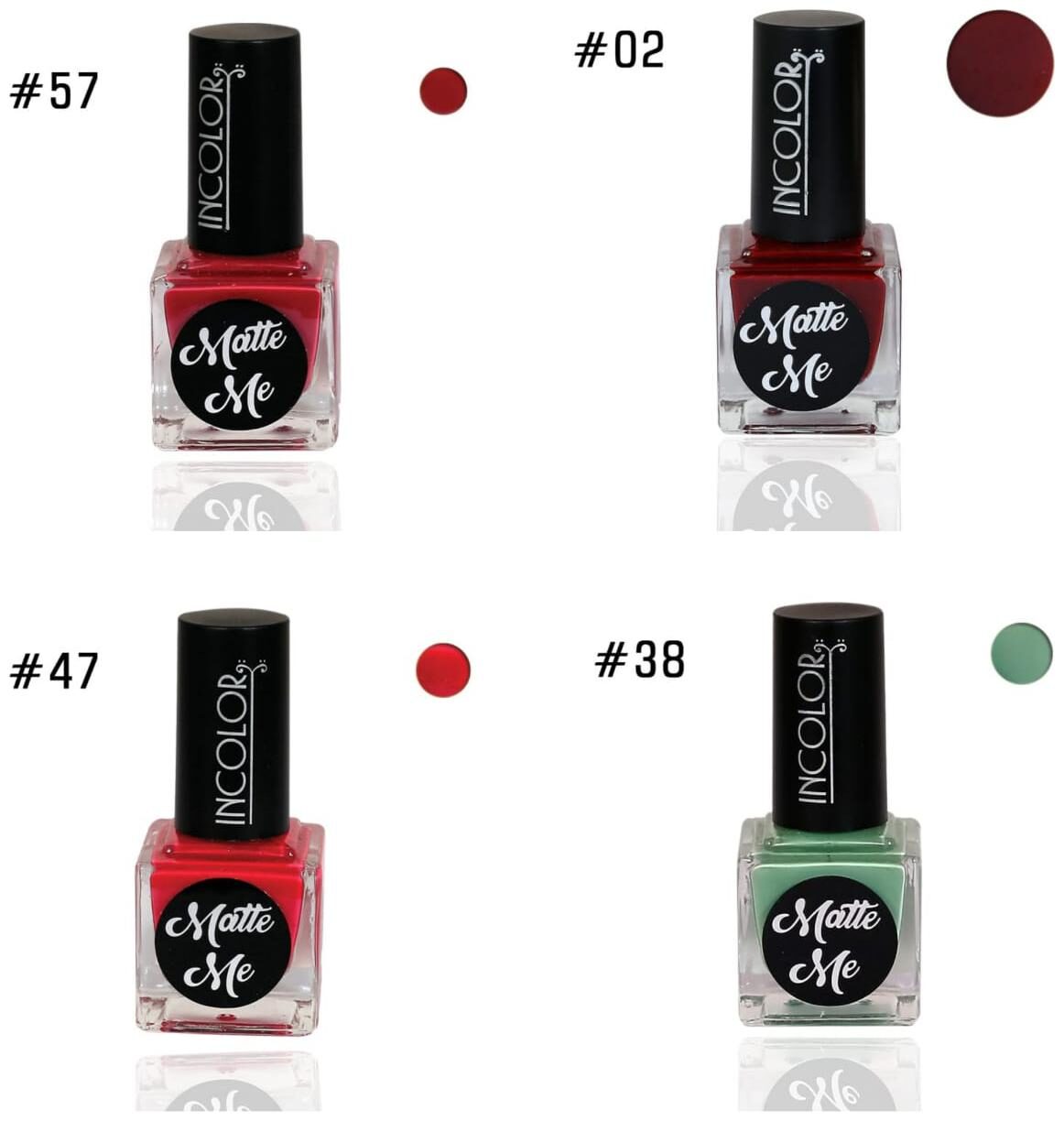 

Incolor Intense Dry Matte Nail Polish (Multi) 12ml (Pack of 4)