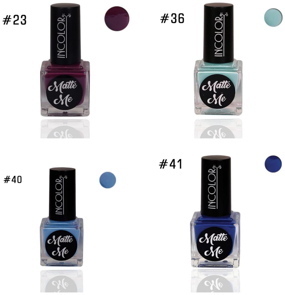 

Incolor Intense Dry Matte Nail Polish (Multi) 12ml (Pack of 4)