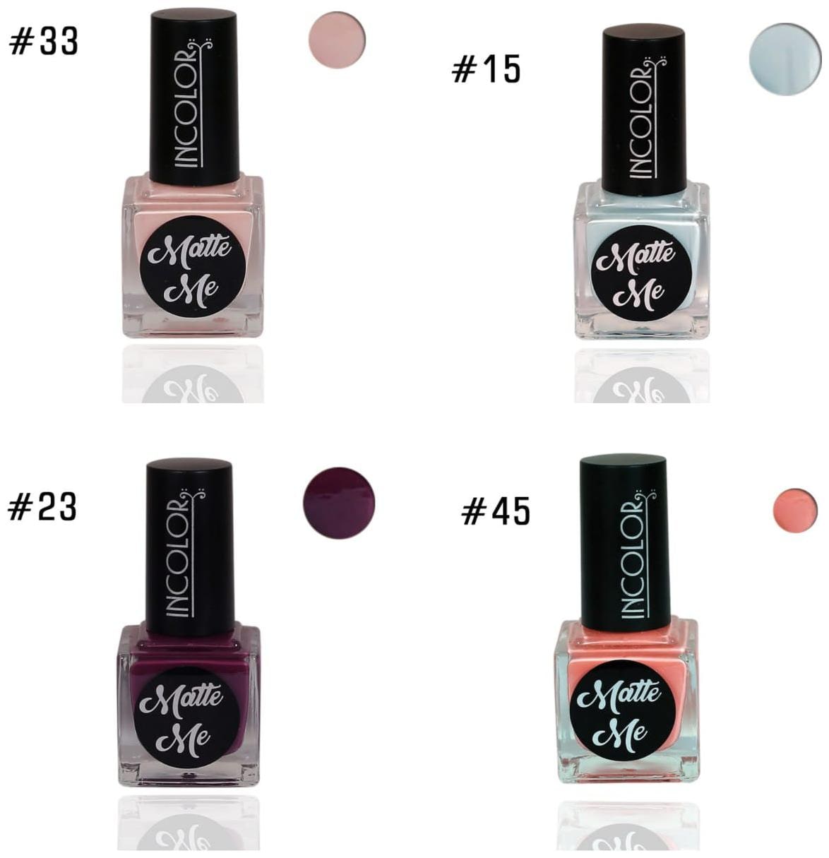 

Incolor Intense Dry Matte Nail Polish (Multi) 12ml (Pack of 4)