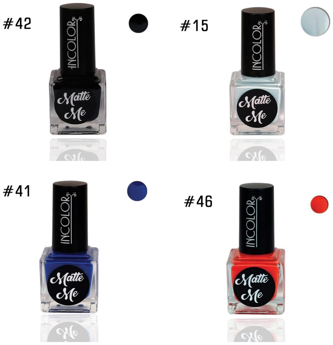 

Incolor Intense Dry Matte Nail Polish (Multi) 12ml (Pack of 4)