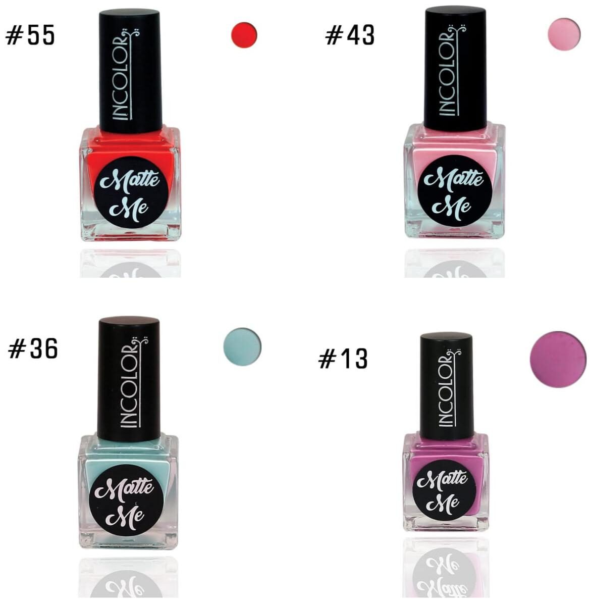 

Incolor Intense Dry Matte Nail Polish (Multi) 12ml (Pack of 4)