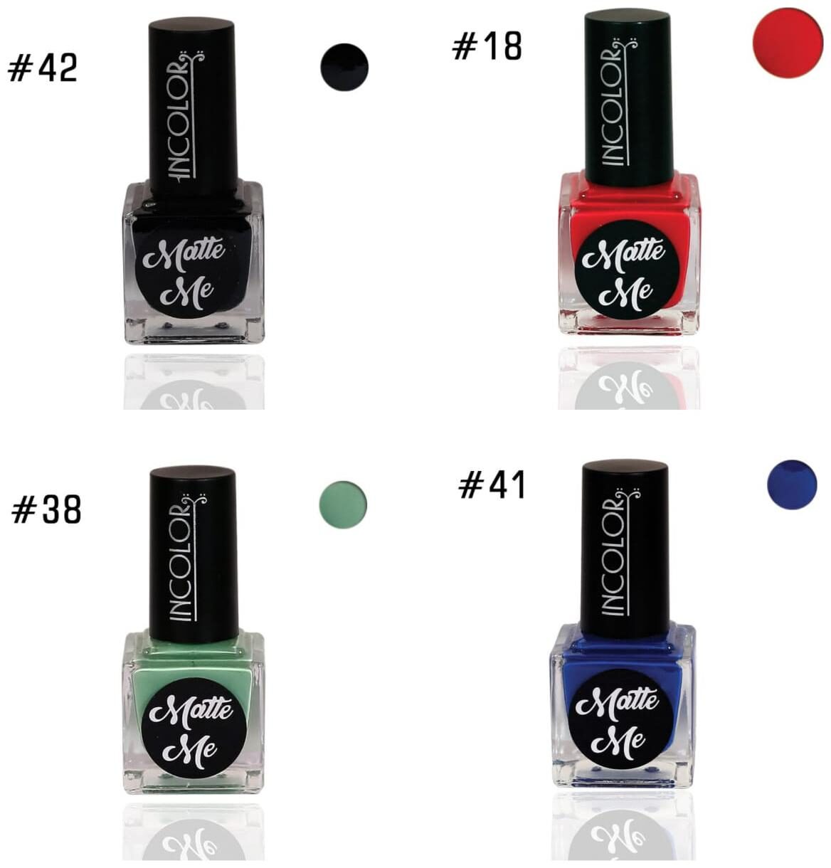 

Incolor Intense Dry Matte Nail Polish (Multi) 12ml (Pack of 4)