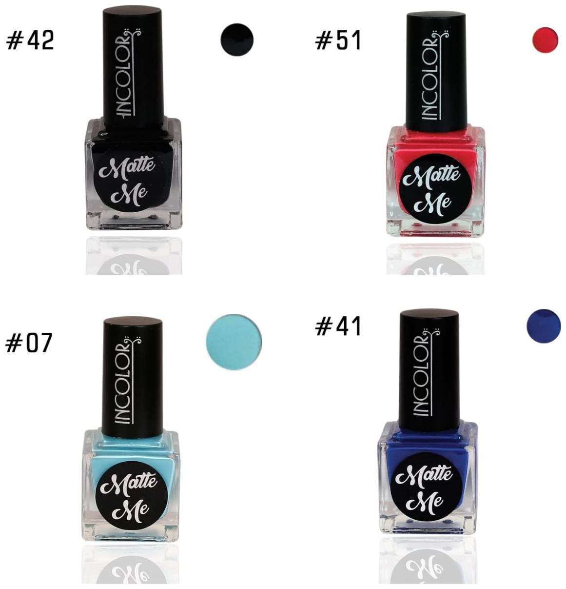 

Incolor Intense Dry Matte Nail Polish (Multi) 12ml (Pack of 4)