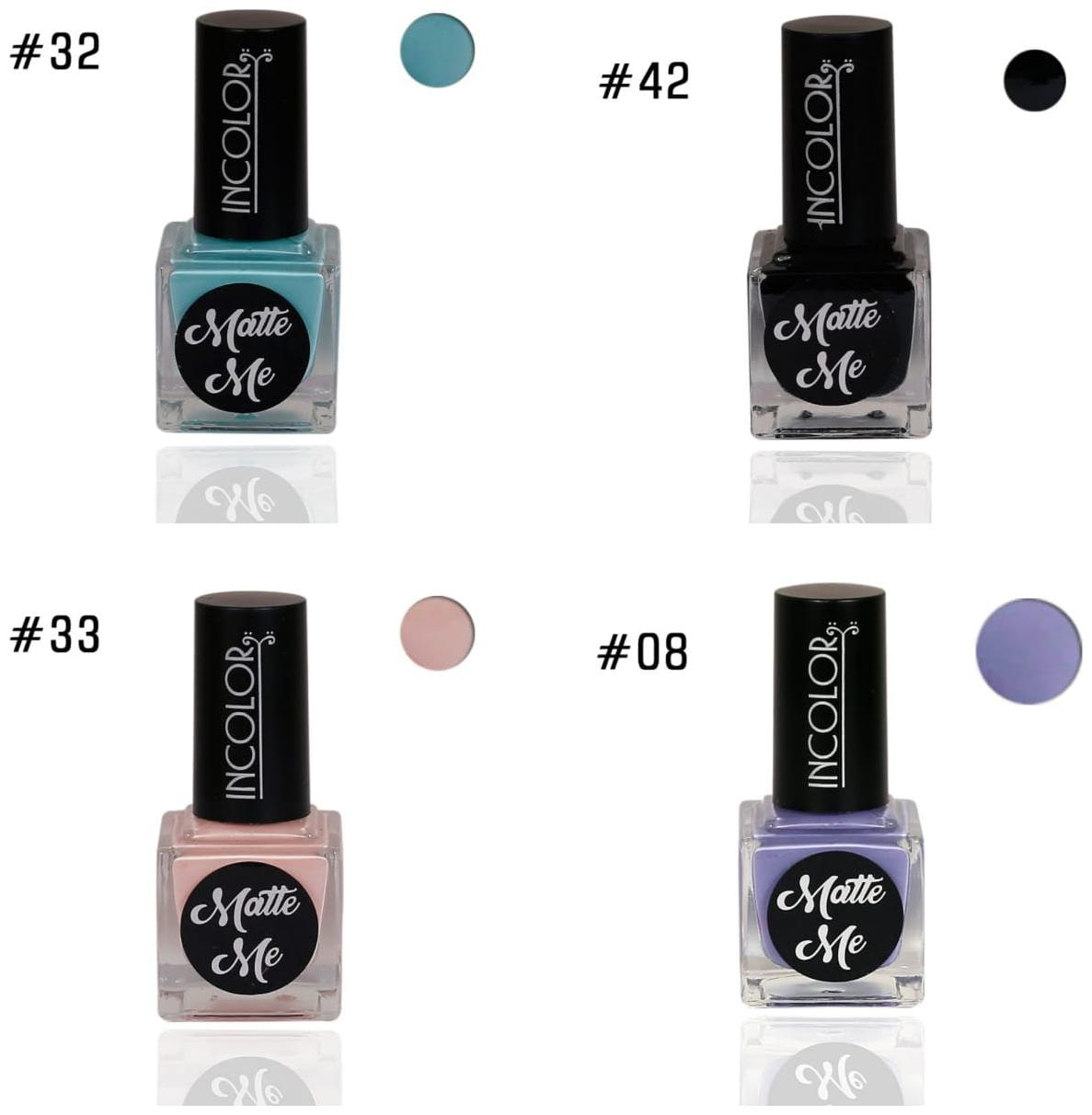 

Incolor Intense Dry Matte Nail Polish (Multi) 12ml (Pack of 4)