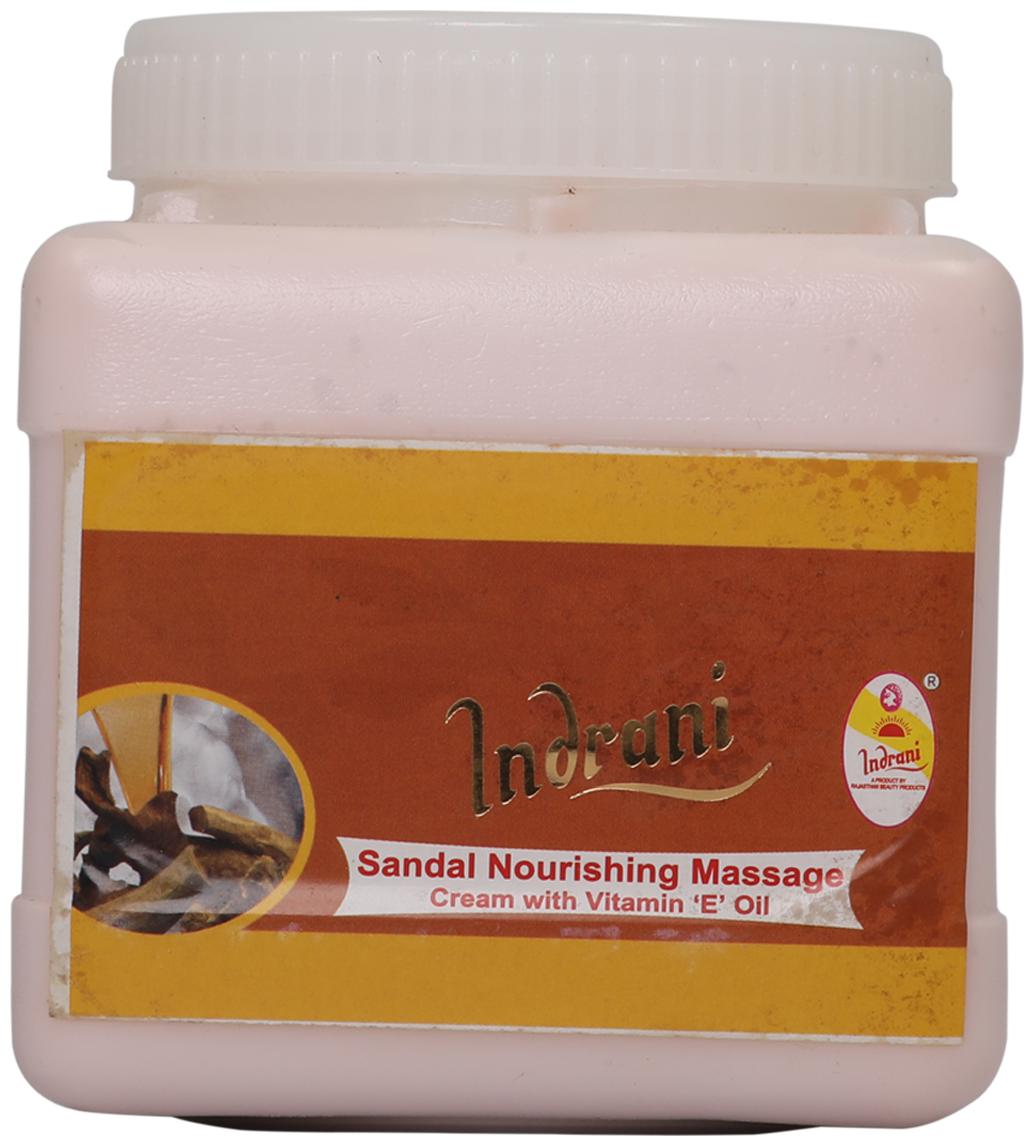 

Indrani Sandal Nourishing Massage Cream With Vitamin E Oil For Women Makes The Skin Soft And Nourishe 5 kg